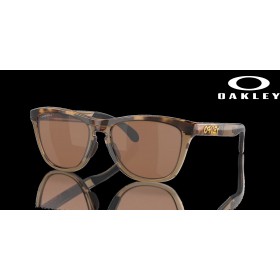 Oakley Frogskins Range Prizm Tungsten Polarized Lenses Brown Tortoise/Brown Smoke Frame Sunglasses