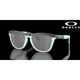 Oakley Frogskins Range (Low Bridge Fit) Prizm Black Lenses Matte Carbon/Blue Milkshake Frame Sunglasses