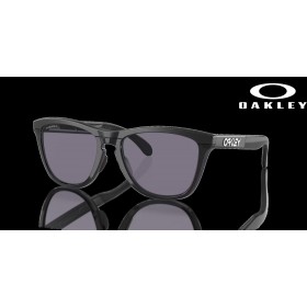 Oakley Frogskins Range (Low Bridge Fit) Prizm Grey Lenses Matte Black Frame Sunglasses