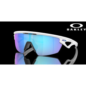Oakley Sphaera Prizm Sapphire Polarized Lenses Matte White Frame Sunglasses