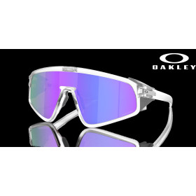 Oakley Latch Panel Prizm Violet Lenses Matte Clear Frame Sunglasses