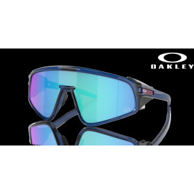 Oakley Latch Panel Team USA Prizm Sapphire Lenses Transparent Blue Frame Sunglasses