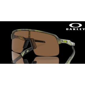Oakley Sutro Lite (Low Bridge Fit) Chrysalis Collection Prizm Bronze Lenses Matte Transparent Fern Swirl Frame Sunglasses