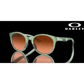 Oakley Spindrift Prizm Brown Gradient Lenses Transparent Jade Frame Sunglasses