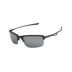 Oakley Men's Wiretap Black Frame Gray Lens Rectangular 61mm Polarized Sunglasses