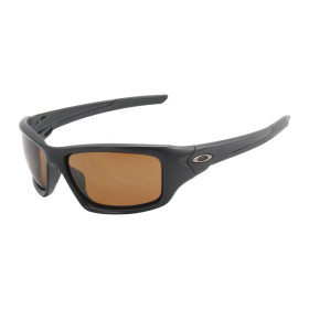 Oakley Men's Valve Black Frame Brown Lens Rectangular 60mm Sunglasses