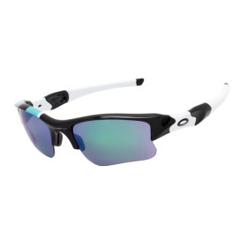 Oakley Men's Flak Black Frame Green Lens Rectangular 63mm Sunglasses