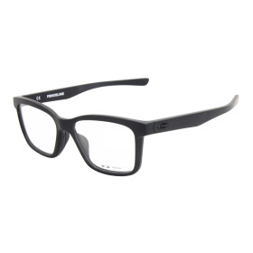 Oakley Men's Fenceline Black Frame Transparent Lens Rectangular 53mm Glasses