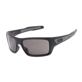 Oakley Men's Turbine Black Frame Gray Lens Rectangular 65mm Sunglasses