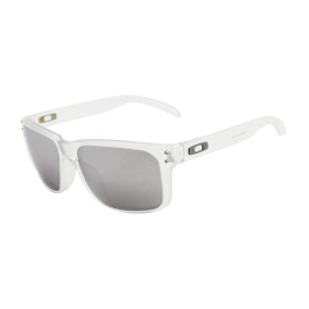 Oakley Unisex Holbrook Clear Frame Silver Lens Rectangular 55mm Sunglasses