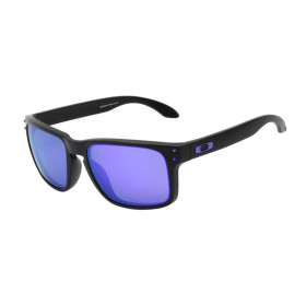 Oakley Unisex Holbrook Black Frame Purple Lens Rectangular 55mm Sunglasses