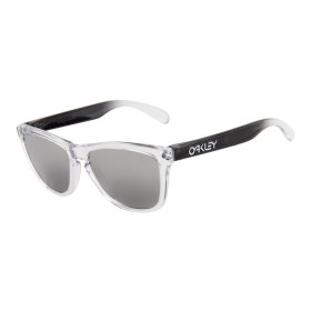 Oakley Unisex Frogskins Clear Frame Silver Lens Rectangular 55mm Sunglasses