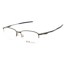 Oakley Unisex Wingfold 0.5 Bronze Frame Transparent Lens Semi Rimless 55mm Glasses