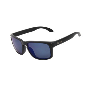 Oakley Unisex Holbrook Black Frame Blue Lens Rectangular 55mm Polarized Sunglasses