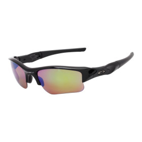 Oakley Men's Flak Black Frame Green Lens Rectangular 63mm Polarized Sunglasses