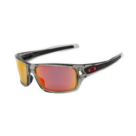 Oakley Men's Turbine Gray Frame Red Lens Rectangular 65mm Polarized Sunglasses