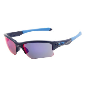 Oakley Unisex Quarter Jacket Blue Frame Blue Lens Semi Rimless 61mm Sunglasses