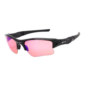 Oakley Men's Flak Black Frame Orange Lens Rectangular 63mm Sunglasses