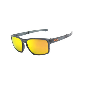 Oakley Unisex Sliver F Black Frame Orange Lens Rectangular 57mm Polarized Sunglasses