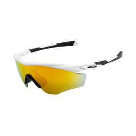 Oakley Men's M2 Frame Xl White Frame Orange Lens Shield Sunglasses