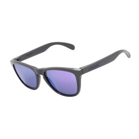 Oakley Women's Frogskins Gray Frame Purple Lens Rectangular 55mm Sunglasses