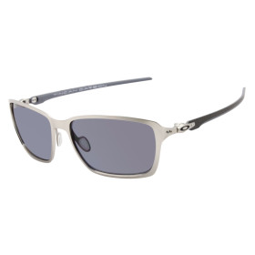 Oakley Unisex Tincan Carbon Silver Frame Gray Lens Rectangular 58mm Sunglasses