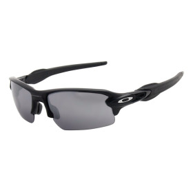 Oakley Men's Flak 2.0 Black Frame Gray Lens Semi Rimless 59mm Sunglasses