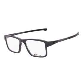 Oakley Unisex Chamfer 2 Gray Frame Transparent Lens Rectangular 54mm Glasses