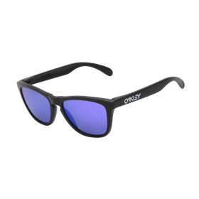 Oakley Women's Frogskins Black Frame Purple Lens Rectangular 55mm Sunglasses