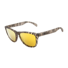 Oakley Unisex Frogskins Brown Frame Yellow Lens Oval 55mm Sunglasses