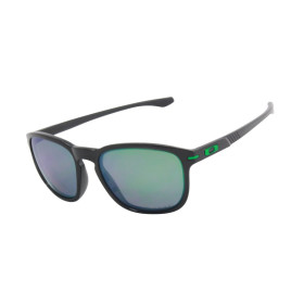 Oakley Unisex Enduro Black Frame Green Lens Square 55mm Polarized Sunglasses
