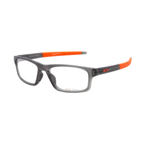 Oakley Men's Crosslink Gray Frame Transparent Lens Rectangular 54mm Glasses