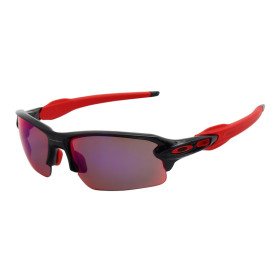 Oakley Men's Flak 2.0 Black Frame Blue Lens Semi Rimless 59mm Sunglasses