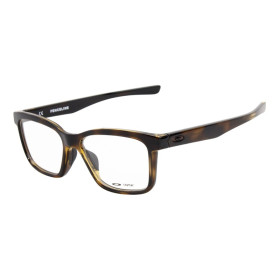 Oakley Unisex Fenceline Tortoise Frame Transparent Lens Rectangular 53mm Glasses