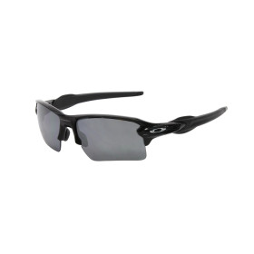 Oakley Men's Flak 2.0 Black Frame Silver Lens Rectangular 59mm Polarized Sunglasses