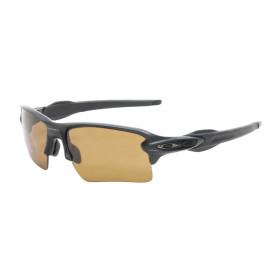 Oakley Men's Flak 2.0 Black Frame Bronze Lens Semi Rimless 59mm Polarized Sunglasses