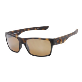 Oakley Men's Twoface Tortoise Frame Bronze Lens Rectangular 60mm Polarized Sunglasses
