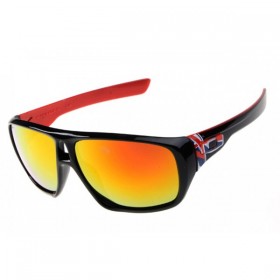 Oakley dispatch sunglass black red / fire iridium