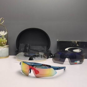 Oakley 0089 Sunglasses Blue Frame Polarized Galaxy Lenses