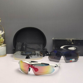 Oakley 0089 Sunglasses White Black Frame Polarized Galaxy Lenses