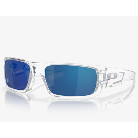 Oakley Crankshaft Sunglasses Polished Clear Frame Ice Iridium Lenses