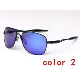 Oakley Crosshair Sunglasses Black Frame Polarized Deep Blue Lenses