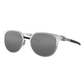 Oakley Diecutter Rectangular Sunglasses Satin Chrome Frame Prizm Black Lenses