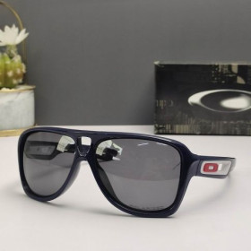 Oakley Dispatch II Sunglasses Polished Black Frame Polarized Gray Lenses Red Icon