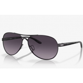 Oakley Feedback Sunglasses Satin Black Frame Prizm Grey Gradient Lenses
