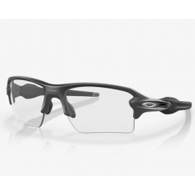 Oakley Flak® 2.0 XL Sunglasses Steel Frame Clear To Black Iridium Photochromic Lenses