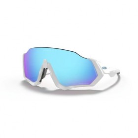 Oakley Flight Jacket™ Sunglasses Matte White Frame Prizm Sapphire Lens