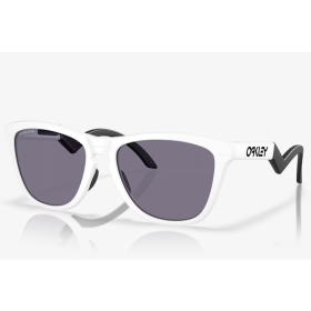 Oakley Frogskins Hybrid Sunglasses Matte White Frame Prizm Grey Lenses