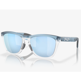 Oakley Frogskins Range Sunglasses Transparent Stonewash Frame Prizm Deep Water Polarized Lenses