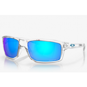 Oakley Gibston Sunglasses Polished Clear Frame Prizm Sapphire Lenses